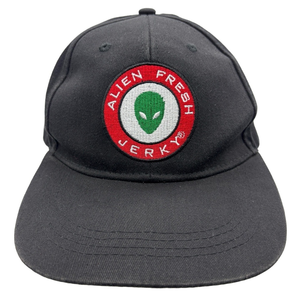 Alien Fresh Jerky Hat Black Embroidered Adjustable Baseball Cap Baker CA